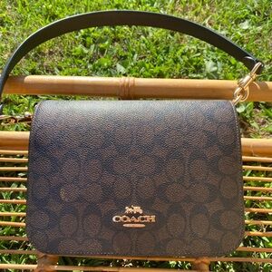 Coach Signature Brown and Black shoulder or crossbody bag